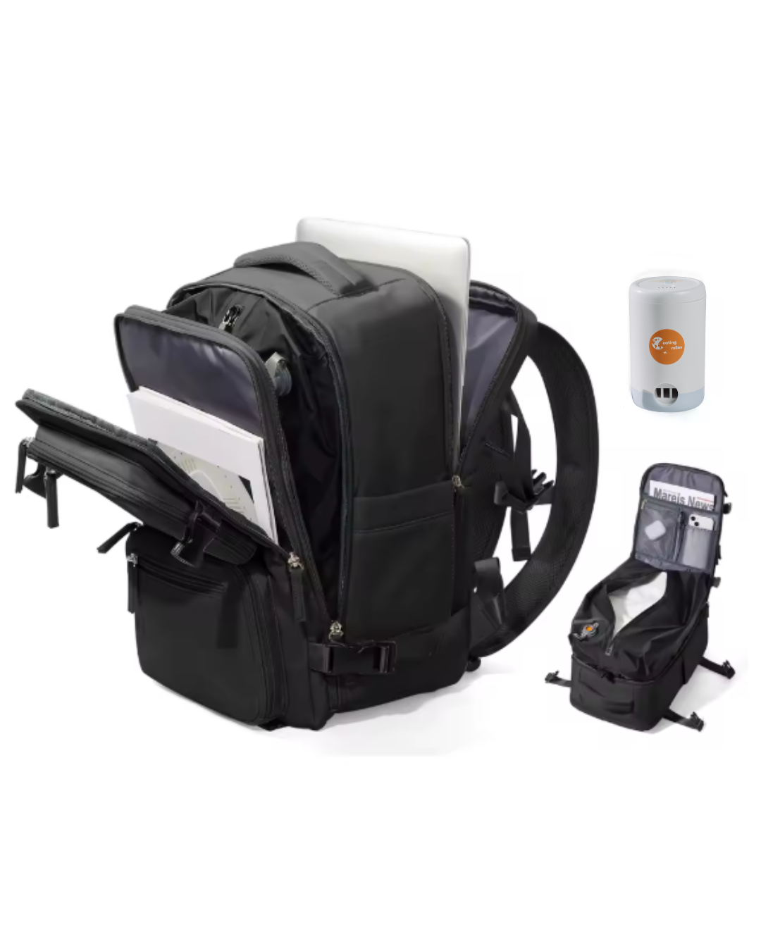 Mochila EatingMiles Go+ Plus (c/medidas de bagagem de mão grátis)