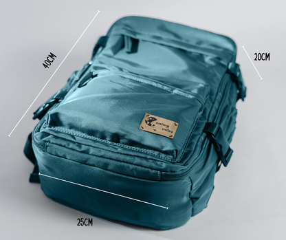 Mochila EatingMiles GO ( c/ medidas das companhias lowcost)