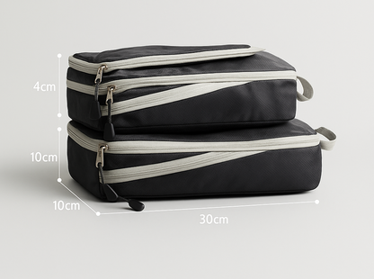 KIT de organizadores de viagem com sistema de compressão