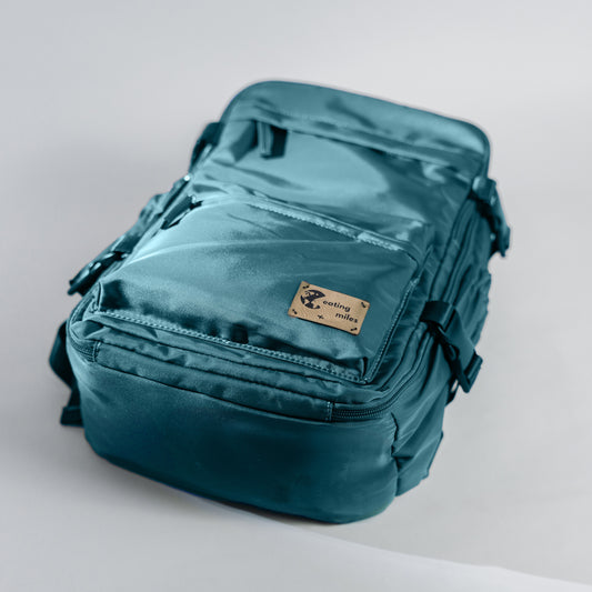 Mochila EatingMiles ( c/ medidas das companhias lowcost)