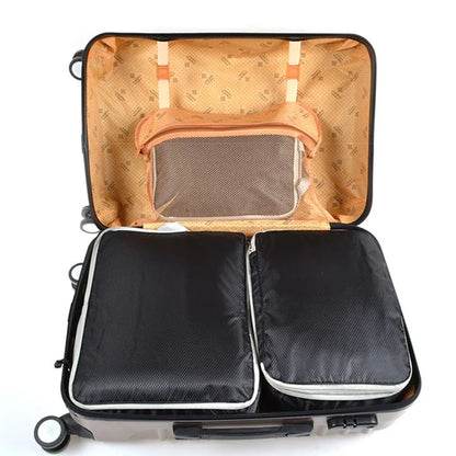 KIT de organizadores de viagem com sistema de compressão