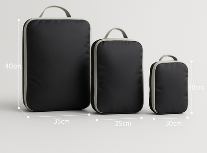 KIT de organizadores de viagem com sistema de compressão